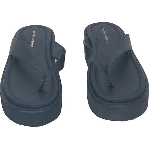 Stuart Weitzman Contempo Black Thong Flatform Sandal for Women Size 5.5B - Picture 5 of 6